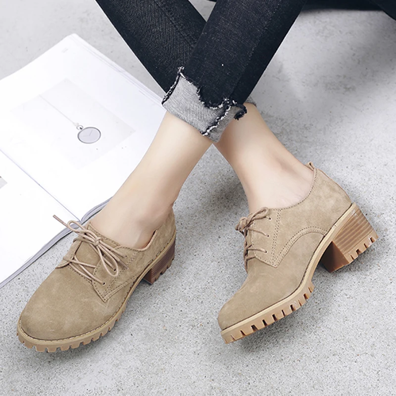 Туфли Teahoo женские из натуральной кожи оксфорды на шнуровке плоская подошва