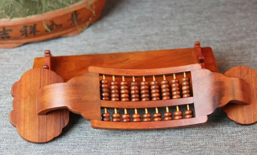 Китайская очень красивая резьба по дереву Ruyi Abacus предметы мебели ручной работы