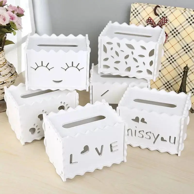 PVC Creative Tissue Box Holder Living Room Kitchen Paper Towel Storage Cartoon Clamshell Napkin Holders Drawer Boxes | Дом и сад