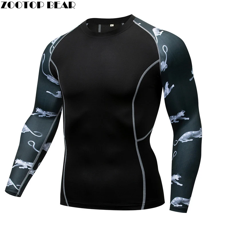 Рептилия Для мужчин компрессионные футболки 3d короткий ММА Мужская дышащая