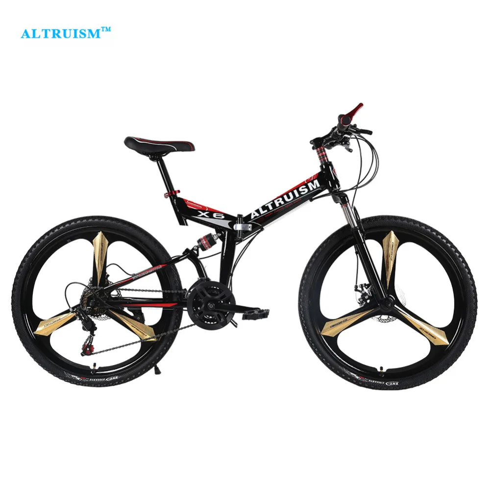 горный велосипед Альтруизм X6 21 Скорость Горный Велосипед Bicicleta 26 Стали Складной