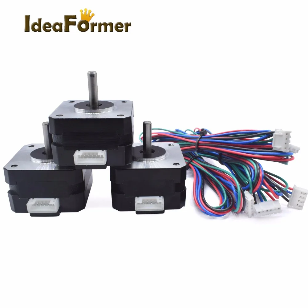 2 шт части 3D принтера гибридные 2 фазы 1,8 градусов CNC Reprap Nema 17 шаговый двигатель 220mN. m(31 oz. in) 26 мм длина 42SHD0503