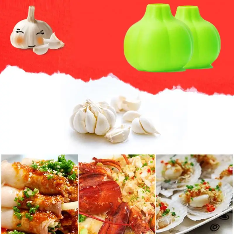 1 шт случайный цвет Garlics пилинг машина тереть кухонные инструменты для приготовления пищи силикона в форме чеснока Овощечистка прижимной