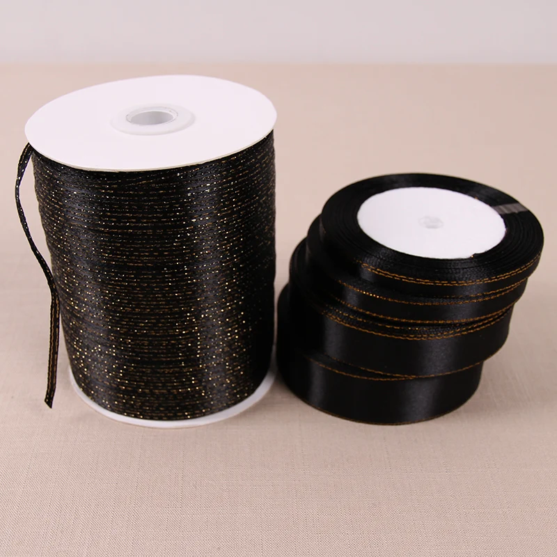 Оптовая торговля в наличии с фокусным расстоянием 25 мм ярдов/лот черные атласные