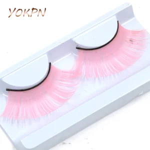 Накладные ресницы YOKPN для подиума, розовые накладные ресницы для подиума, модные ресницы для макияжа ручной работы
