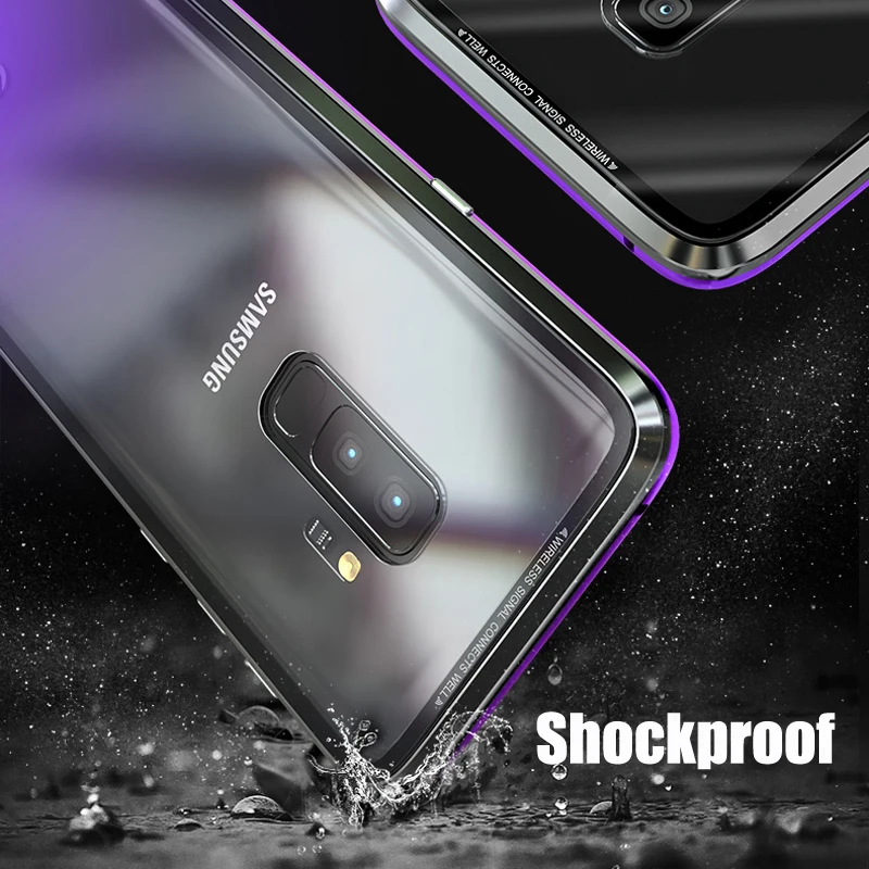 360 магнитный чехол для samsung Galaxy A7 A50 S10 Plus S 10 Откидная стеклянная задняя крышка металлическая рамка для samsung Note 10 Pro A 50 3D