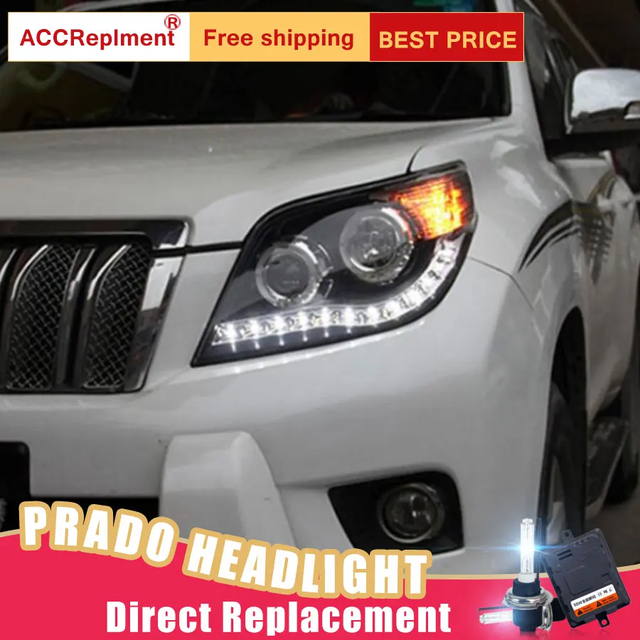 2 шт. светодиодный ные фары для Toyota New prado 2010-2013 Автомобильные ангельские глазки