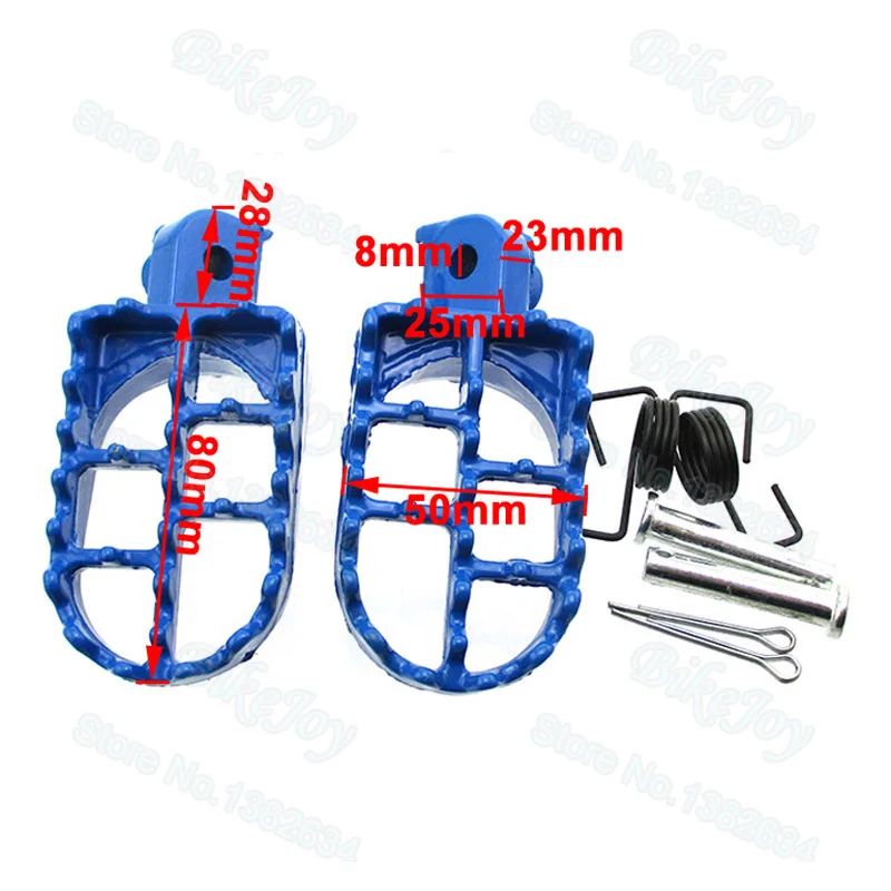 Blue Aluminum Footrest Foot Pegs For XR50R CRF50 CRF70 CRF80 CRF100F CRF150 Dirt Motor Bike Motocross Motorcycle | Автомобили и
