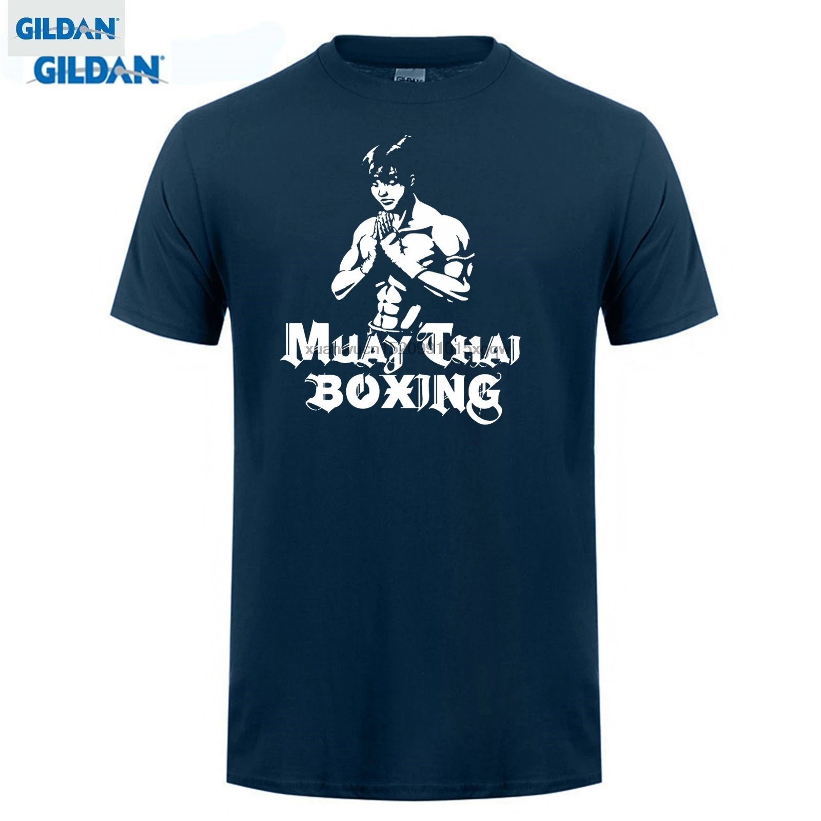 GILDAN модная футболка брендовая 100% хлопок облегающий Топ сплошной цвет муай тай