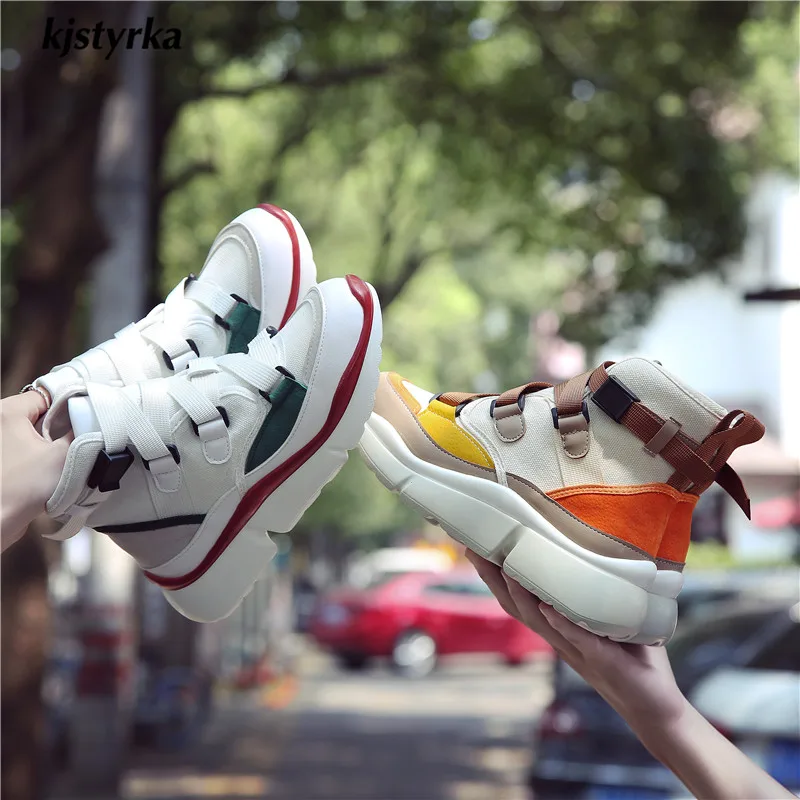 Kjstyrka ; zapatillas mujer; Разноцветные Высокие Модные Повседневные Дышащие женские кроссовки; женские нескользящие амортизирующие эспадрильи
