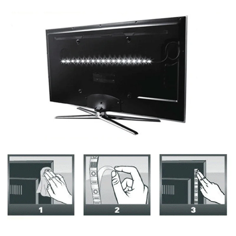 USB Светодиодная лента RGB Водонепроницаемый ТВ фоновое освещение 5050 излучающая Диодная лента светодиодный светильник лента контроллер полосы пропускания RGB полный комплект