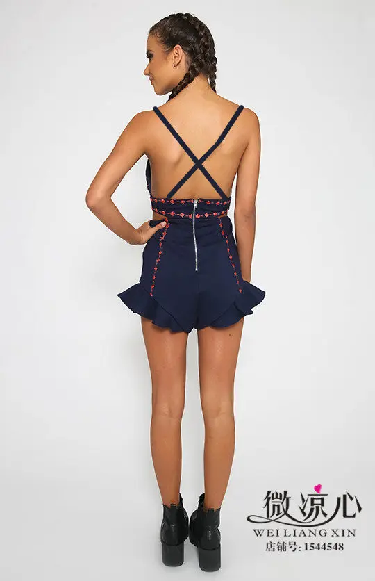 ESF Мода С НАБОРНЫМИ БРЕТЕЛЬКАМИ комбинезон в богемном стиле с национальной