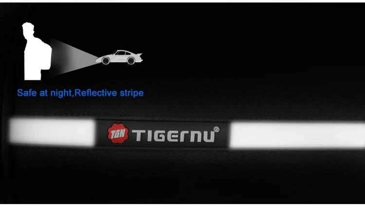 Tigernu Большой Вместительный рюкзак с usb зарядкой Водонепроницаемый Школьный рюкзак для путешествий с защитой от кражи рюкзаки для ноутбука мужские