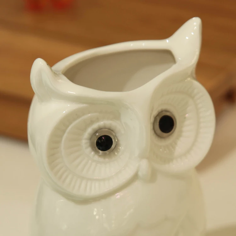 Фарфоровая фигурка совы ваза керамическая декоративная ручной работы