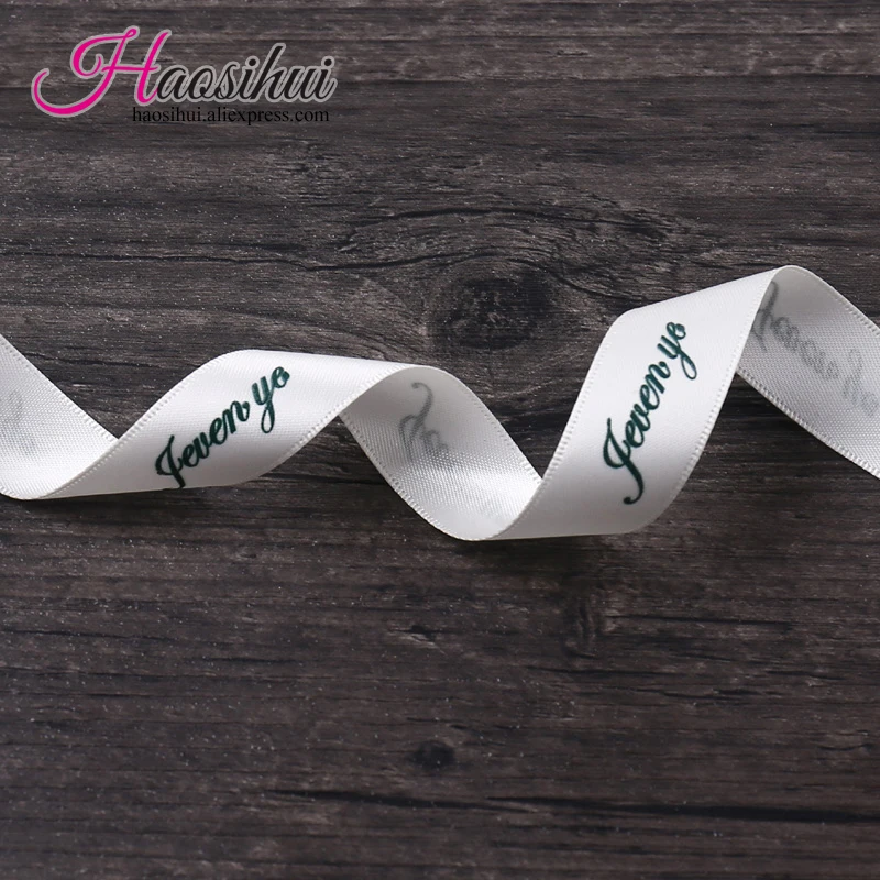 HAOSIHUI 2-1/2 ''(64 мм) печатная лента на заказ для Рождественского украшения и