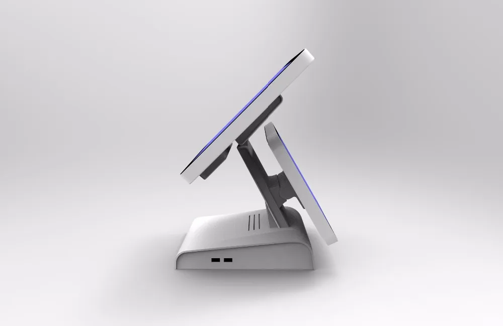 Специальное предложение серийный Usb I7 белый 1" двойной экран все в одном мультитач Pos терминал с Msr ридер