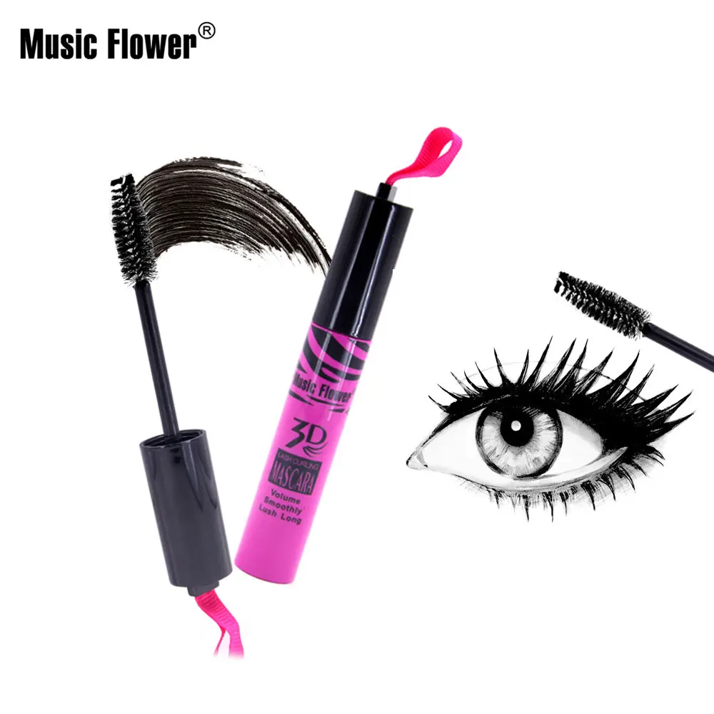 Music Flower 3D волокна тушь для ресниц экспресс объём накладных макияж
