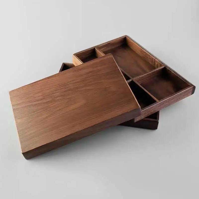 Черный орех многофункциональный деревенский винтажный деревянный ящик для