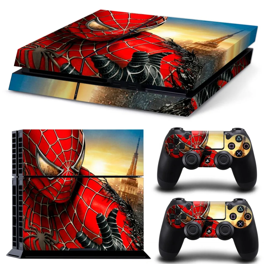 Человек-паук для PS4 виниловая кожа для sony Playstation 4 контроллер консоль крышка наклейка и 2 контроллера геймпад Manttee наклейка