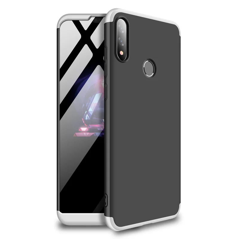 black silver Для Asus Zenfone Max Pro M2 чехол Vpower 3 в 1 360 градусов противоударный чехол для телефона Coque Для Zenfone Max Pro M2 ZB631KL задняя крышка - Цвет: black silver