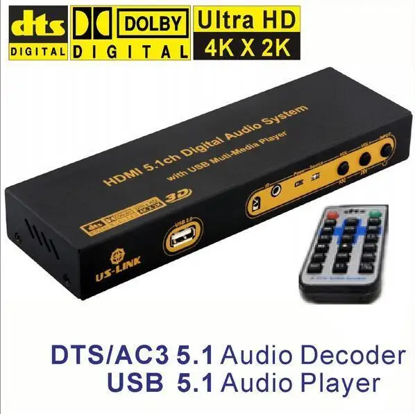 4K * 2K HDMI преобразователь разветвитель DTS AC3 5 1 аудио декодер DAC|5.1 audio decoder|5.1 audioaudio