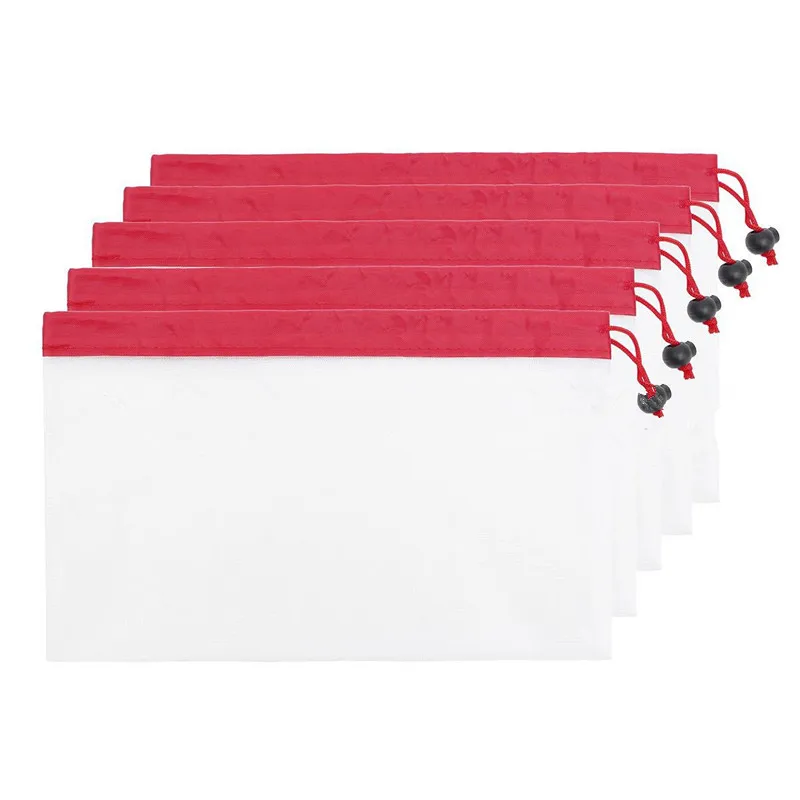 1Pcs Red S 1 шт многоразовые сетчатые сумки веревка для хранения овощей игрушки мешок для фруктов продуктовые сумки Сетчатая Сумка для хранения сумка для покупок - Цвет: 1Pcs Red S