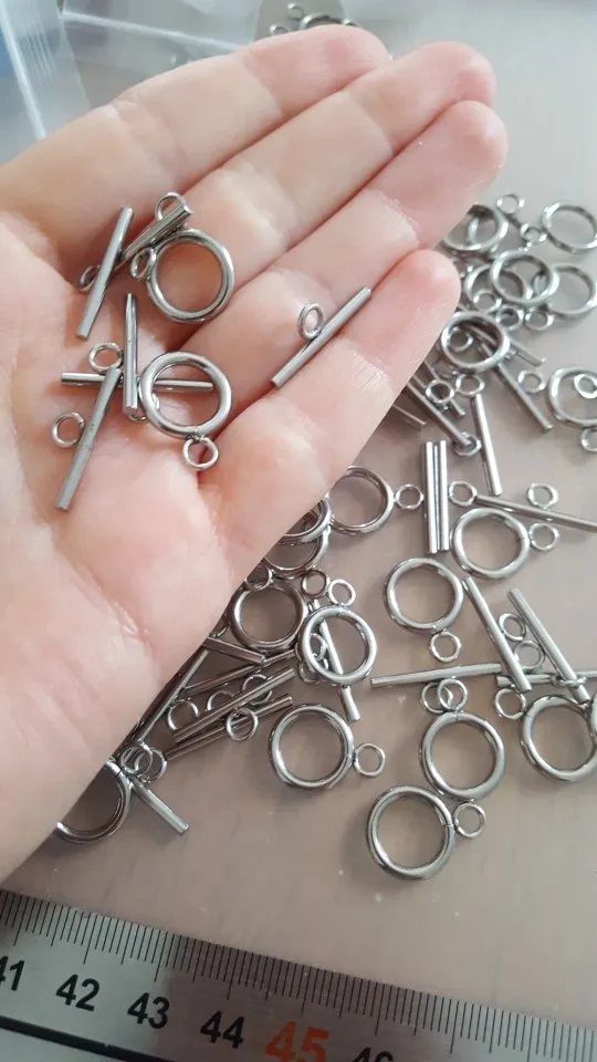20 компл./лот из нержавеющей стали OT тумблер застежка Крюк кольца соединители для
