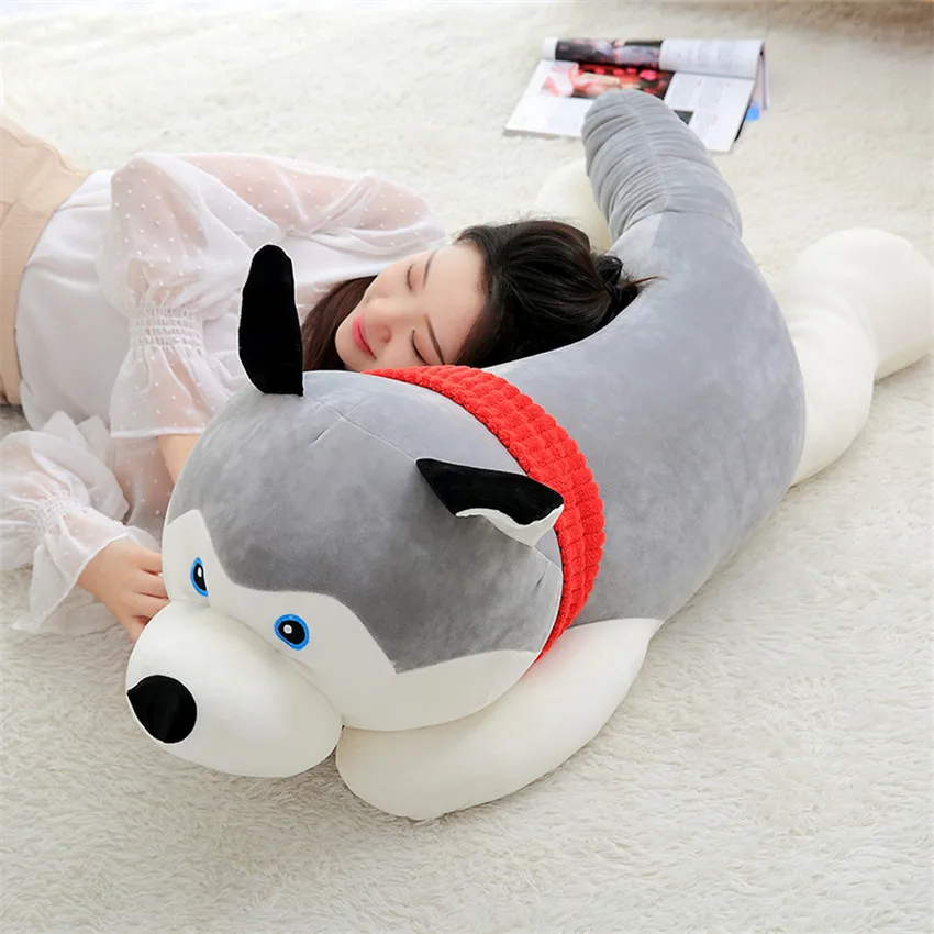 50/80 см Kawaii Husky Мягкие плюшевые куклы собаки мягкие животные Детская игрушка