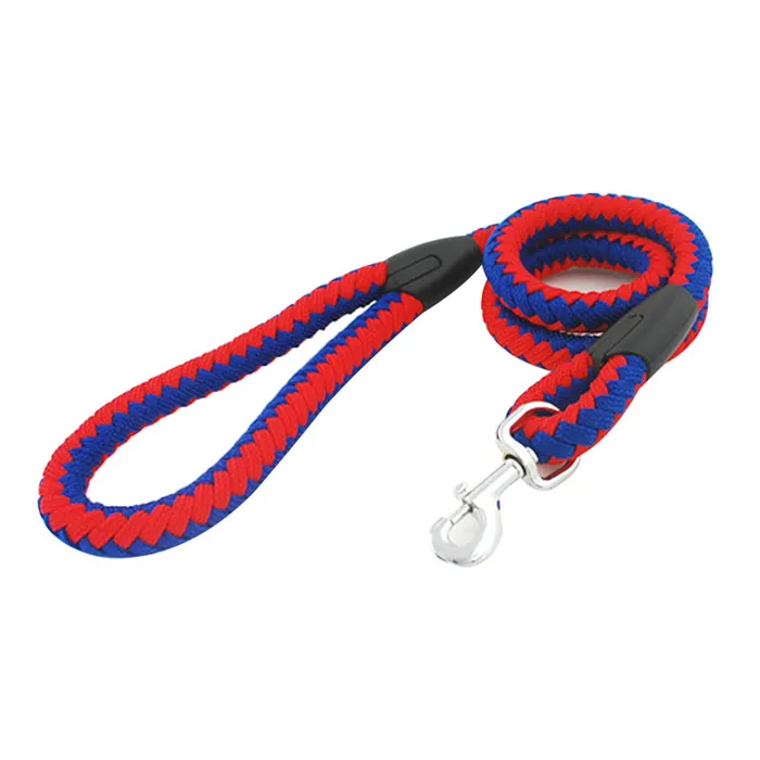 DarkBlue Leash Бренд Pet Поводок нейлон круглый веревки собака двойной поводок для средних и крупных собак - Цвет: DarkBlue Leash