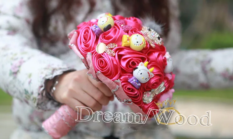 Свадьба аксессуары холдинг цветы роза своими руками diamand брошь кристалл hello kitty