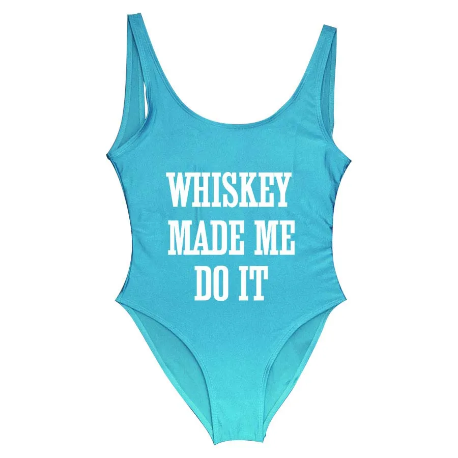 Женский цельный купальник WHISKEY MADE ME DO IT красный монокини сексуальный