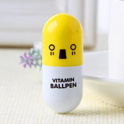 2 шт. DIY милые Kawaii Мультфильм пилюля шариковая ручка телескопические шариковые