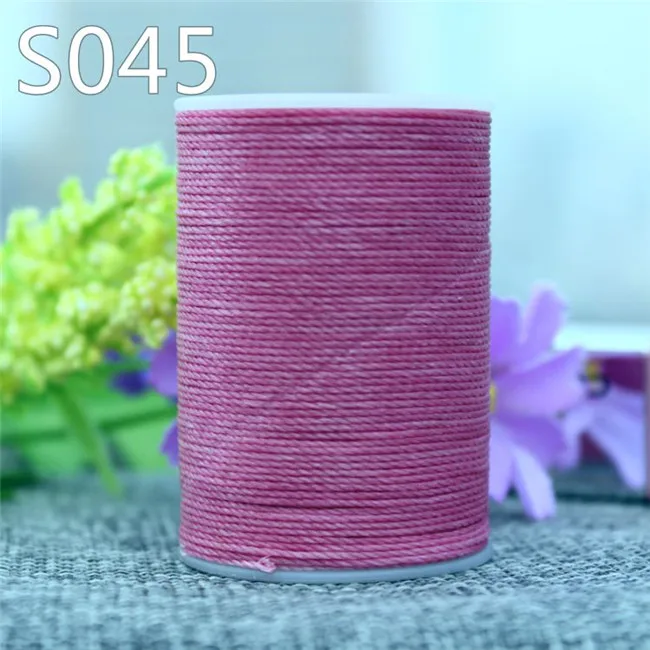 S045 violet Распродажа DIY диаметр 0,55 мм кожаная круглая Вощеная швейная нить ручная прошитая полиэфирная круглая Вощеная цветная нить 40 цветов - Цвет: S045 violet