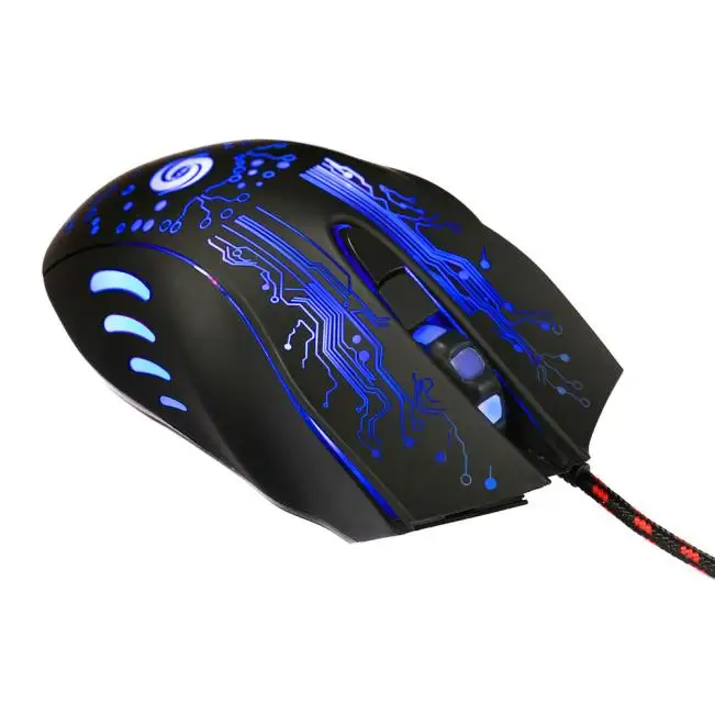 OMESHIN 6 Button 5500 DPI LED Optical USB Wired Gaming PRO Mouse Mice Silent Backlit Ergonomic | Компьютеры и офис