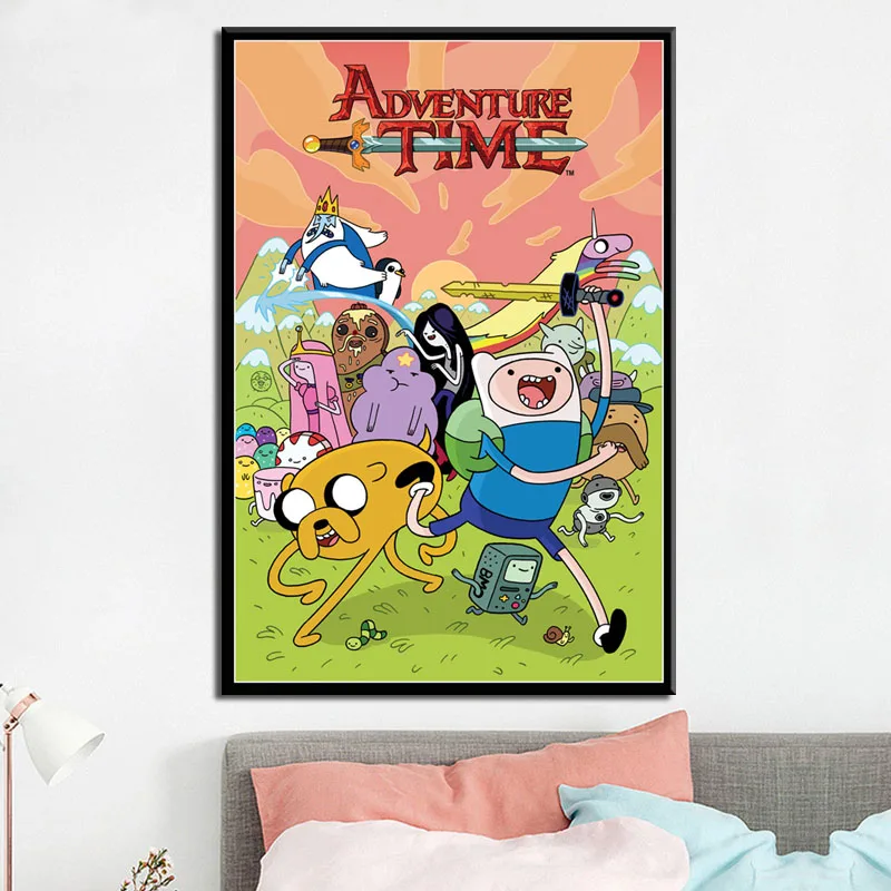 P662 время приключений горячие США мультфильм художественная живопись Шелковый