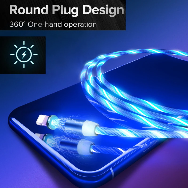 Магнитный usb-кабель для iPhone XR X 7 8 Micro type C 1 м быстрое зарядное устройство зарядный