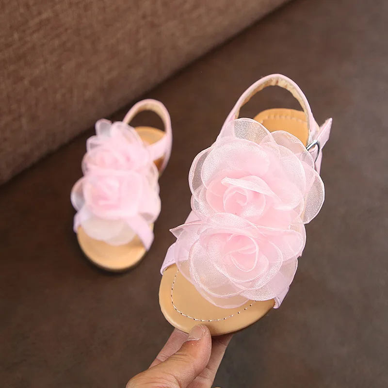 BeckyWalk/Летнее платье принцессы обувь для девочек большой кружевное с цветочным