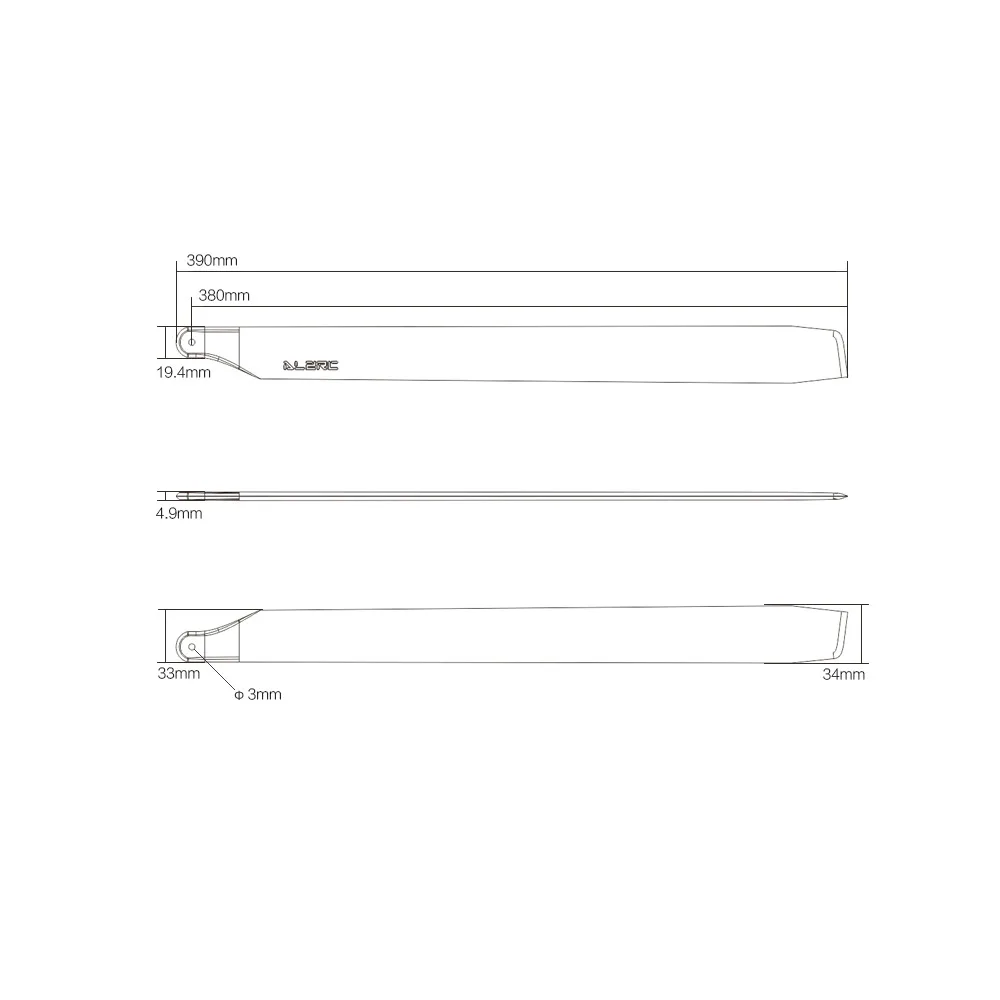 Главные лезвия ALZRC 380 мм из углеродного волокна для Devil быстрое выравнивание