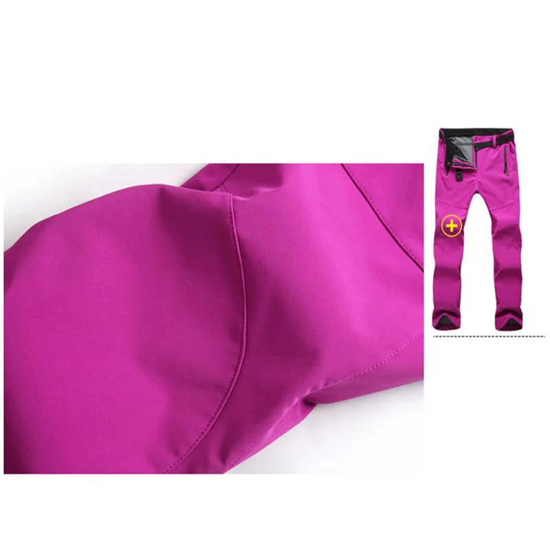 Зимние женские штаны для походов на открытом воздухе флисовые термальные