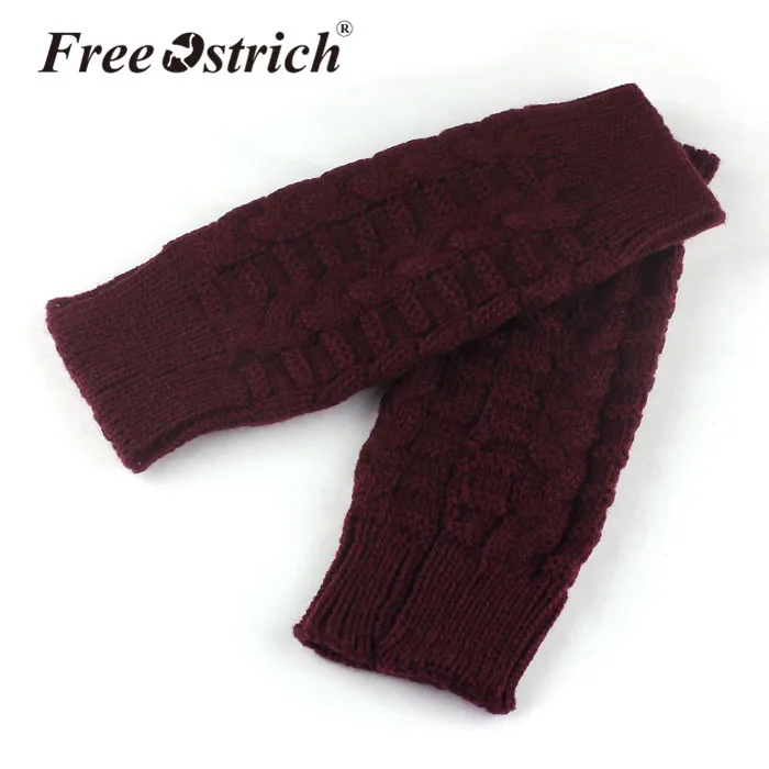 Красный Перчатки Free Ostrich для женщин, девушек, леди,, теплые зимние, короткие, вязанные, без пальцев, в форме сердца, вязаные перчатки CJ20 - Цвет: Красный