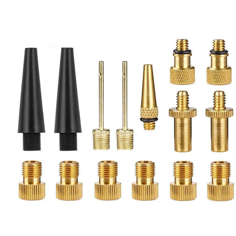 15 stücke set ventil adapter kit fahrrad reifen luft düsen pumpe reparatur radfahren werkzeuge pumpen adapter inflator ersatzteile free glob