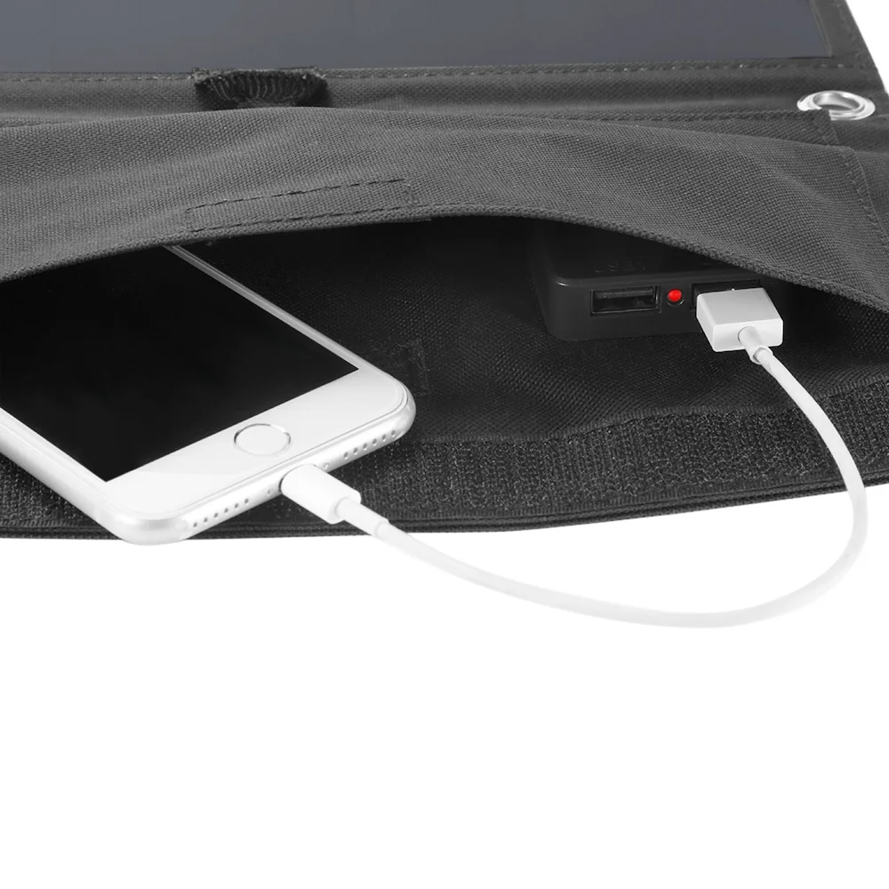 GBtiger 21 Вт Dual USB портативное солнечное зарядное устройство панели питания