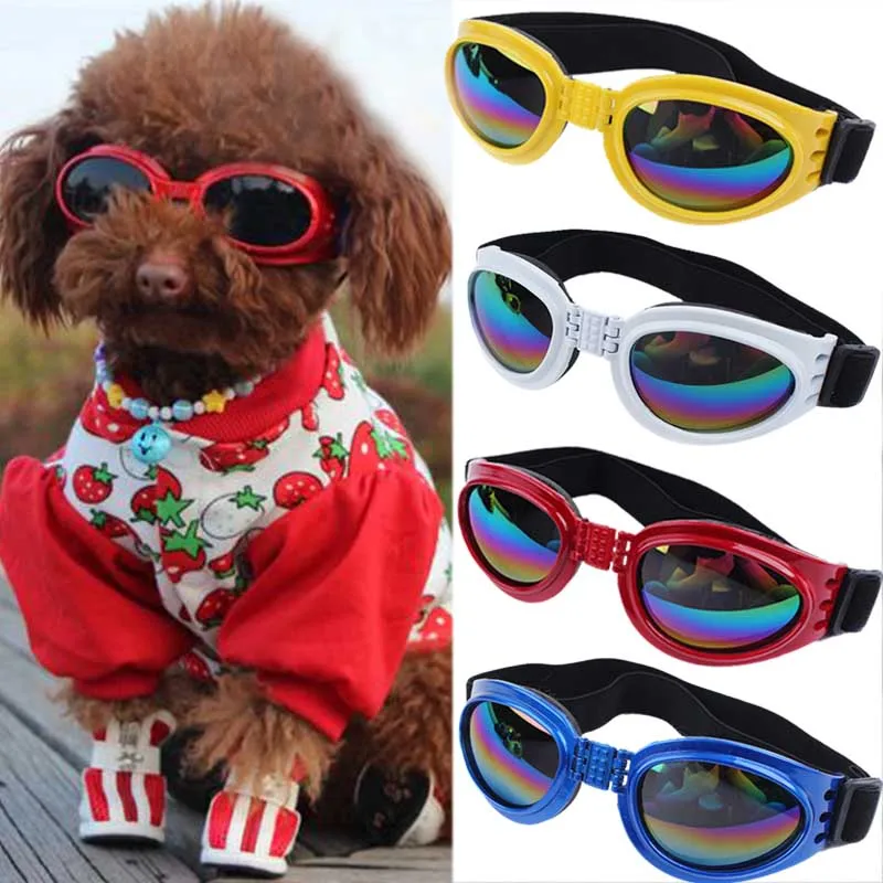 

1 шт., пластиковые солнечные очки для собак, 6 цветов