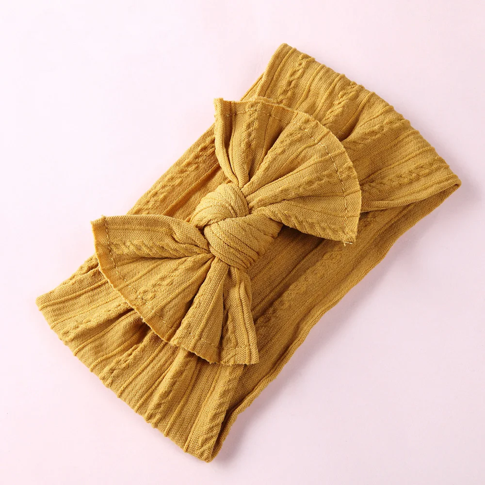 Cable Knit Nylon Bow Headwrap One size fits most Knot Turban Headbands 27 Colors available | Аксессуары для одежды