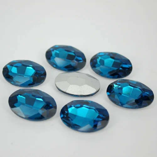 

Blue Zircon Color Oval Crystal Glass Pointed Back Glass Fancy Stones beads.10*14mm,13*18mm,18*25mm,20*30mm