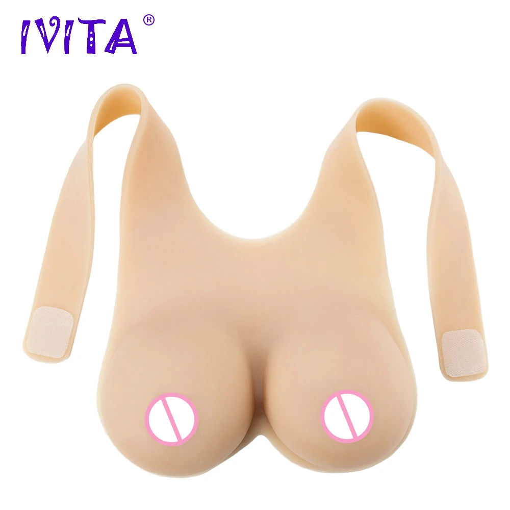 Реалистичная силиконовая грудь IVITA 1600 г искусственные груди искусственная |