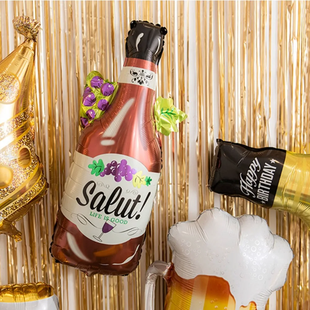 PATIMATE 1 шт Золотая Корона Большой размер бутылки вина воздушные шары девичник