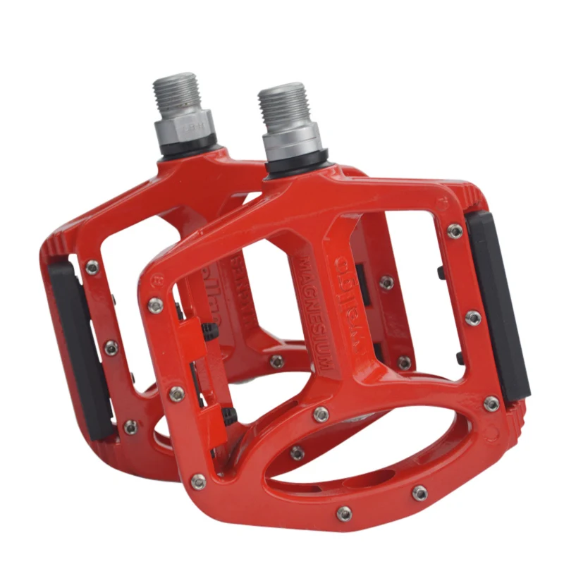 red Wellgo MG-1/MG1 горный Maganesium Muticolor уникальная плоская велосипедная педаль Quick Release Bi велосипедная педаль s Сверхлегкая педаль MTB - Цвет: red