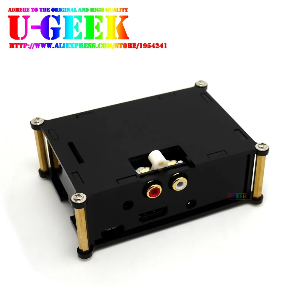 UGEEK AOIDE Raspberry Pi I2S интерфейс HIFI DAC + модуль звуковой аудиокарты черный акриловый