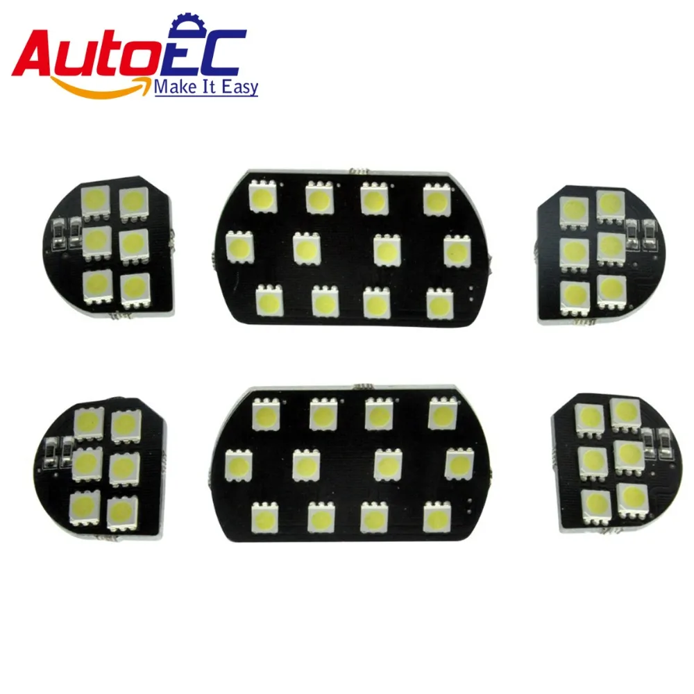 

AutoEC 6 шт./компл. 12 В светодиодная купольная внутренняя панель для чтения карт, лампы для зеркала, посылка для Citroen C5 PEUGEOT # LDK26